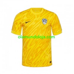 Camisola Eslovénia Guarda-redes Homem Equipamento Primeiro Euro 2024 Manga Curta
